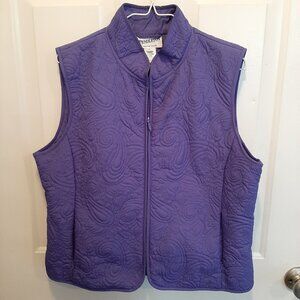 Pendleton Quilted Vest; Zip Front w/Pockets; Royal Blue; Size Large; EUC